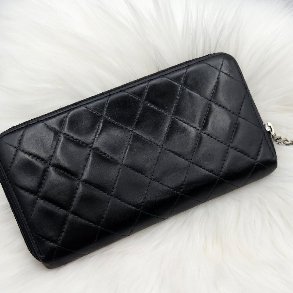 Chanel  Black Quilted Leather Cambon Ligne Zippy Organizer Wallet - Picture 6 of 17